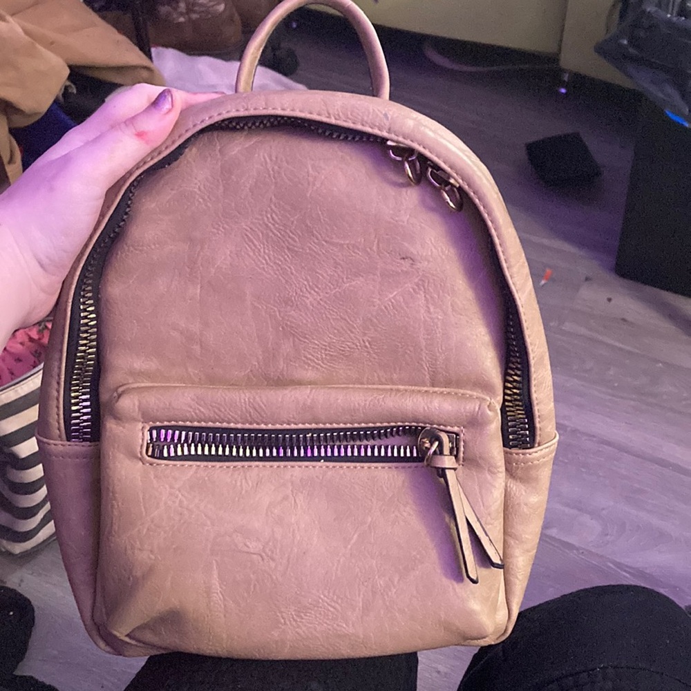 Beige/Brown Backpack